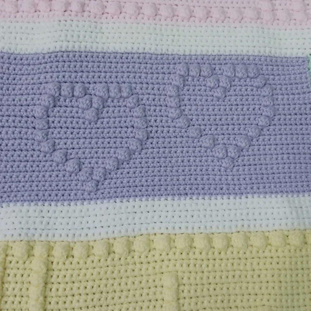 Now I Lay Me Baby blanket shower gift handcrafted heirloom unisex Pastel